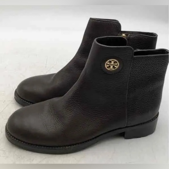 Tory Burch Leather Booties Junction Flat - Picture 5 of 6